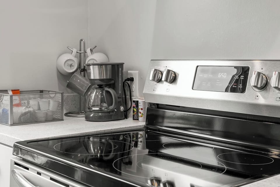 Streamlined design with everything you need to enjoy cooking during your stay.