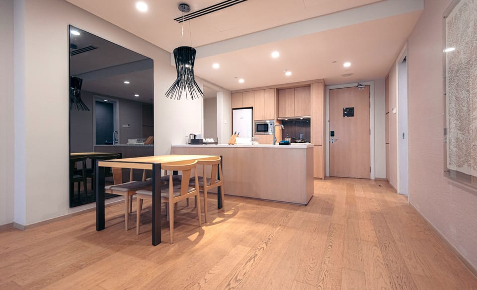 Premier Apartment, 2 Bedrooms, Balcony | Desk, laptop workspace, blackout drapes, soundproofing