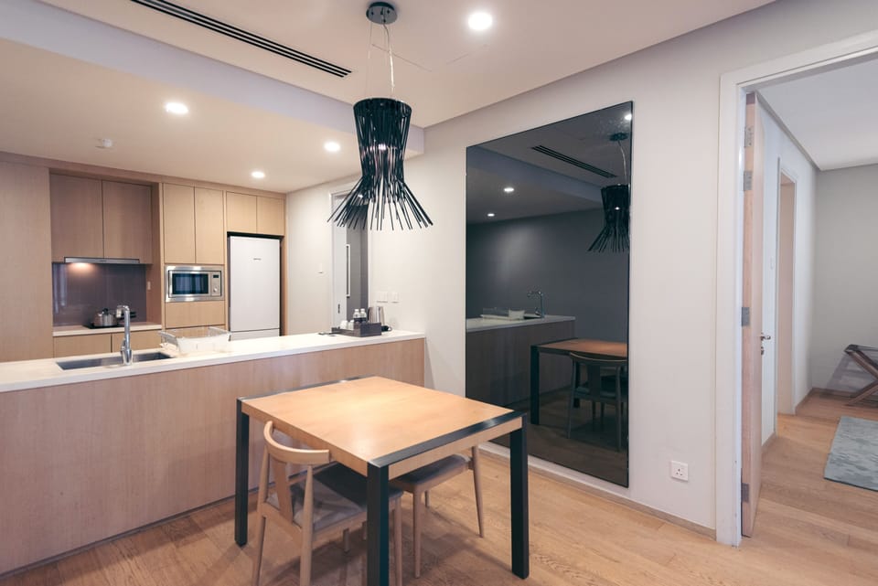 Executive Apartment, 1 Bedroom, Balcony | Desk, laptop workspace, blackout drapes, soundproofing