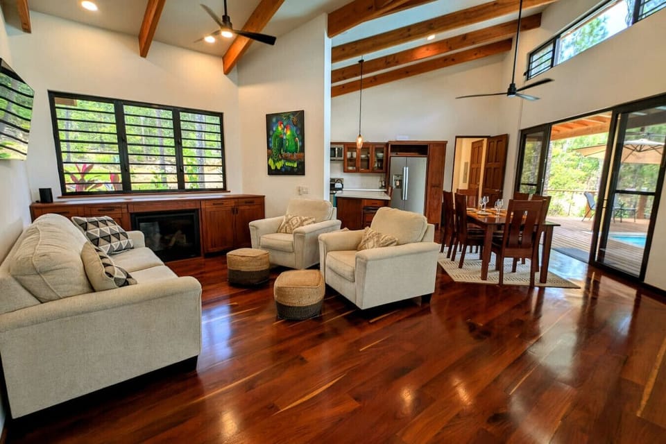 Living room and dining room view