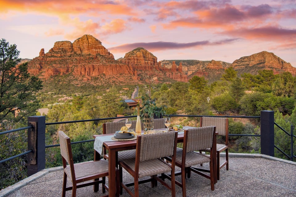 Outdoor dining area.