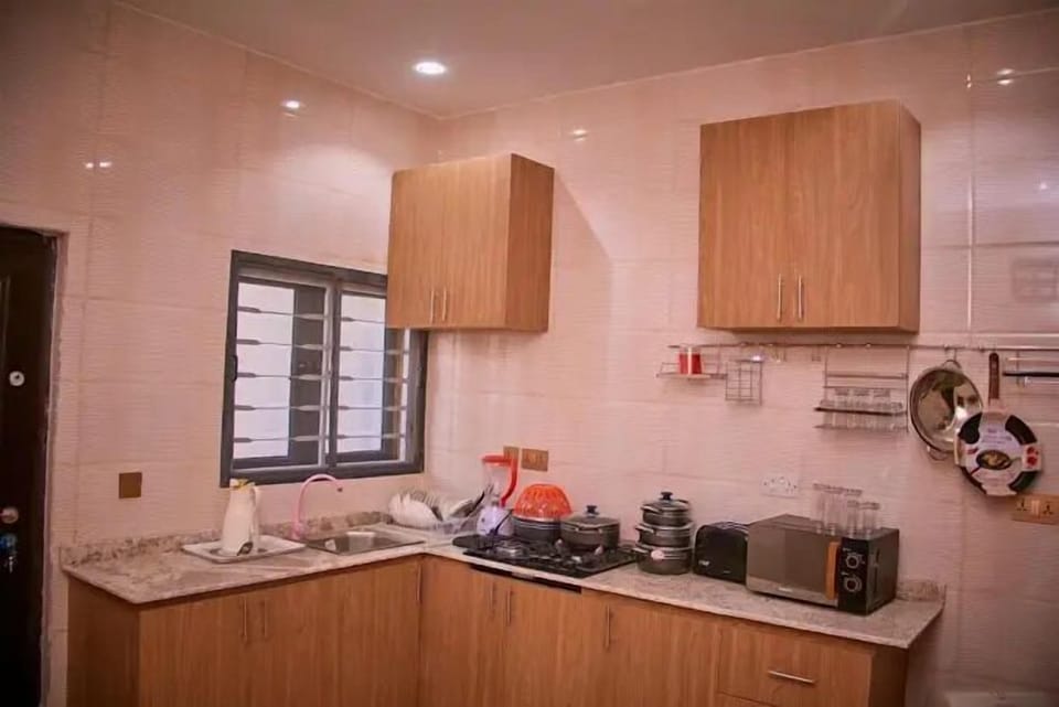 Economy Apartment, Balcony, City View | Private kitchen | Fridge, microwave, oven, stovetop