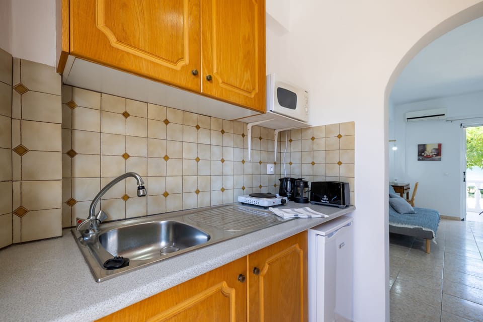 Basic Studio, Balcony, Garden View | Private kitchen | Mini-fridge, microwave, electric kettle