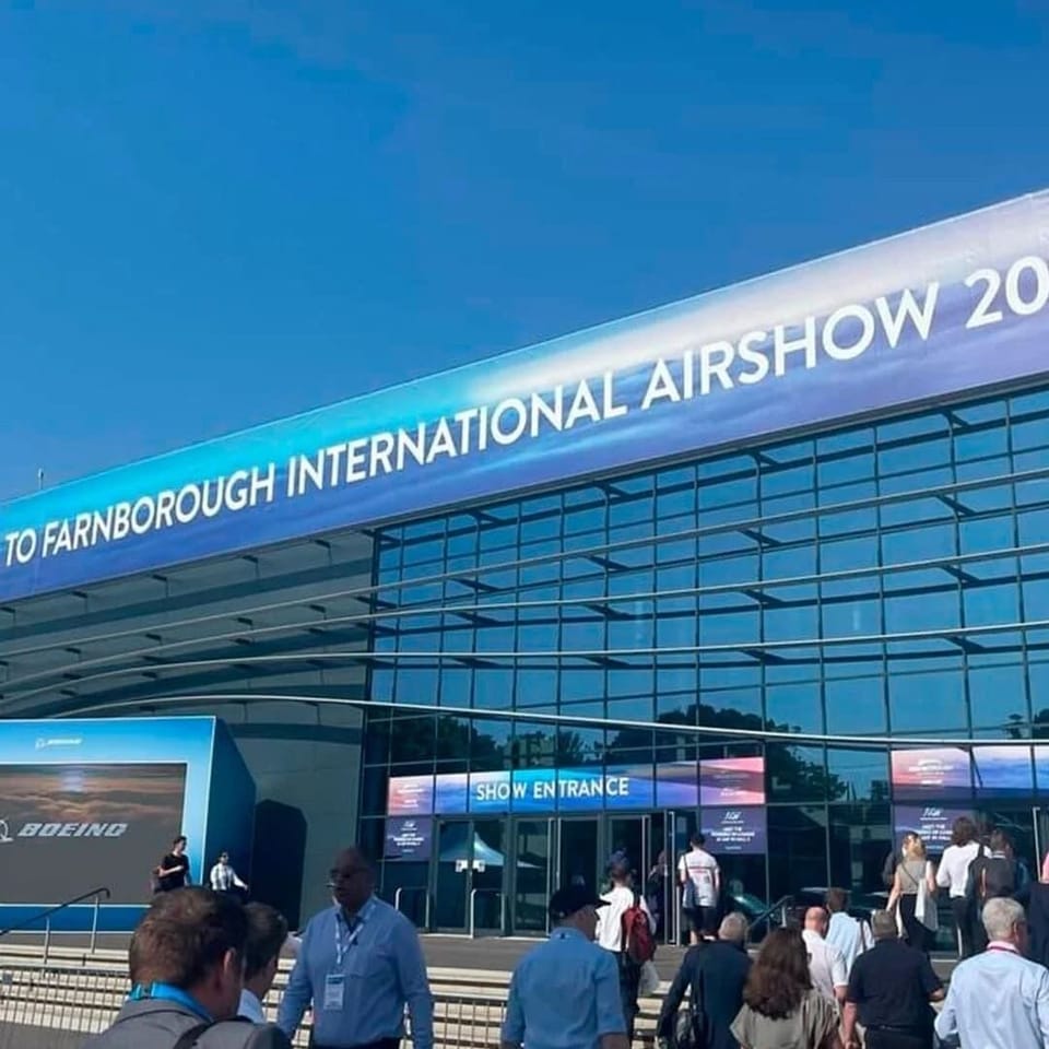 THE FARNBOROUGH INTERNATIONAL AIRSHOW, HELD BIENNIALLY IN JULY, IS A PRESTIGIOUS GLOBAL AEROSPACE EVENT WHERE THE AVIATION AND AEROSPACE INDUSTRIES SHOWCASE NEW TECHNOLOGIES, PRODUCTS, AND INNOVATIONS, SERVING AS A KEY PLATFORM FOR INDUSTRY LEADERS.