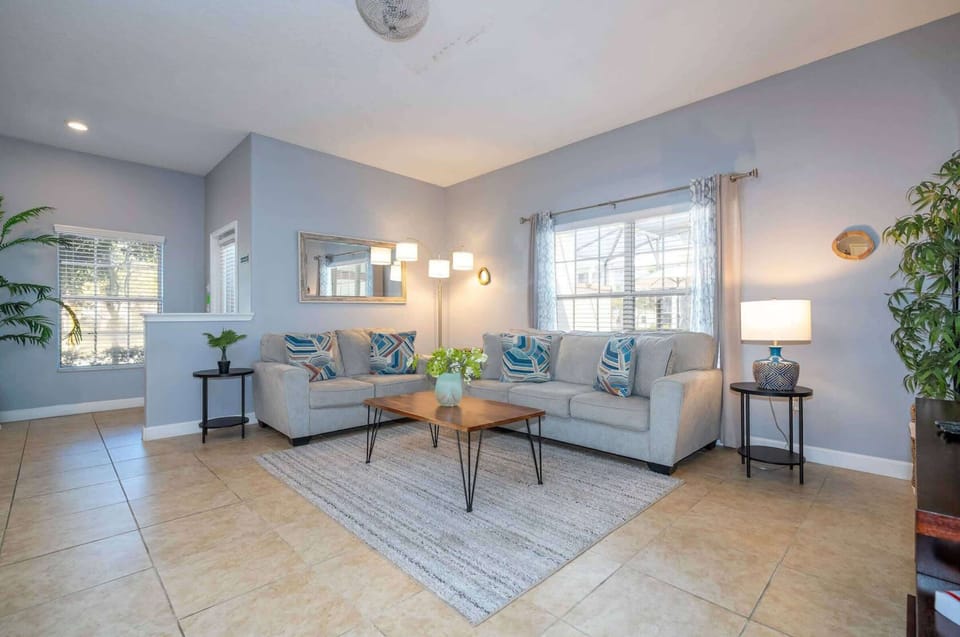 Open living area with Smart TV and ample seating