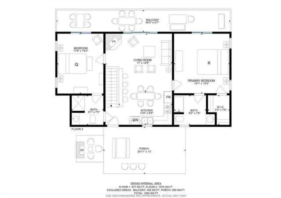 Cabin, 4 Bedrooms | Floor plan