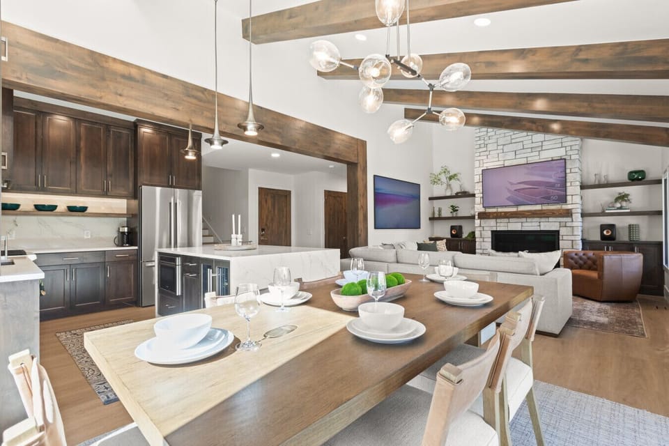 Spacious Gourmet Chefs kitchen with high end finishes