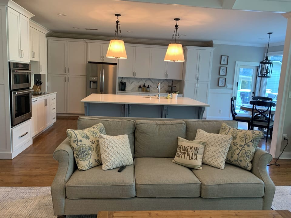 Upstairs kitchen- open to family room- great for family mealtime or movie nights