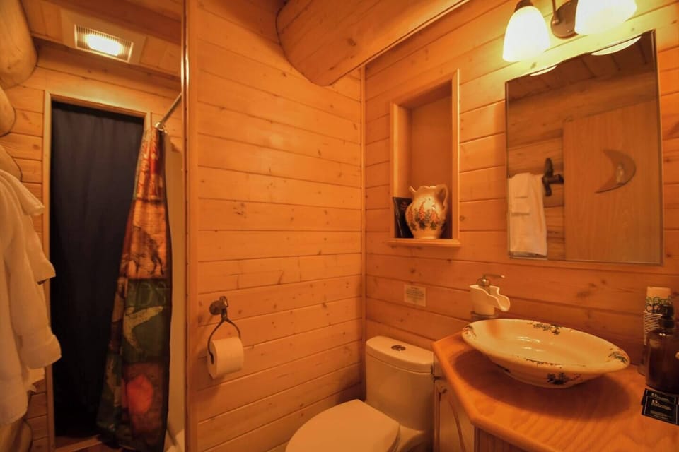 Main bathroom at the main level located on the left as you enter the main door.