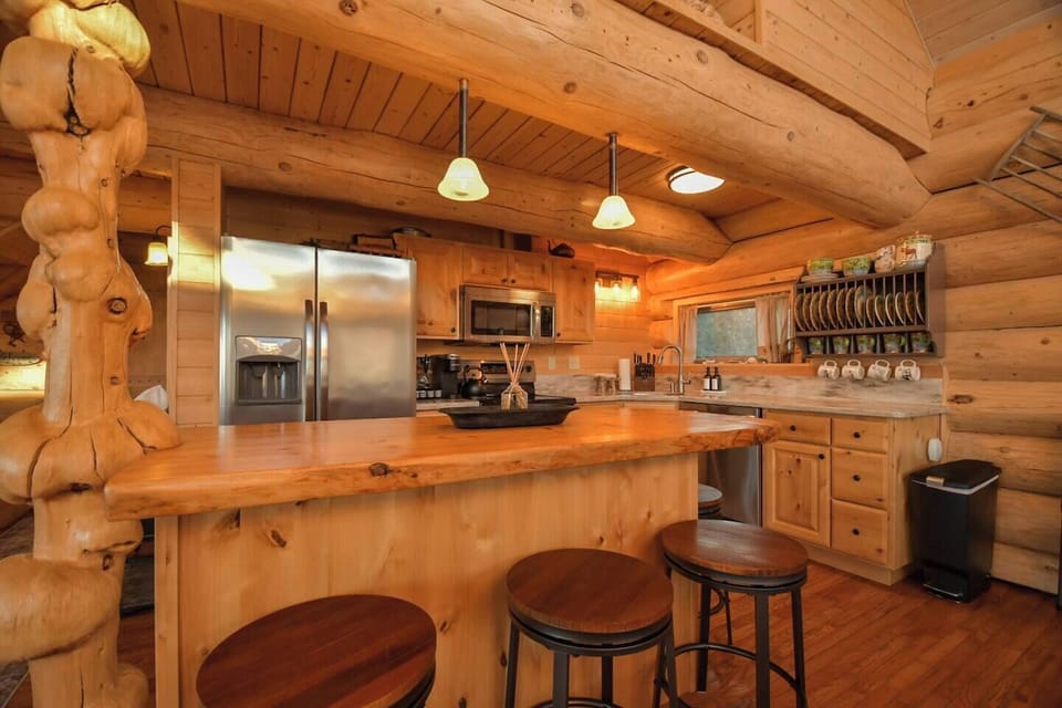 View of the kitchen.
