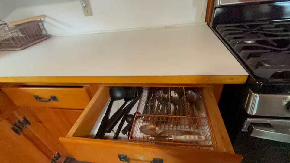 A generous supply of utensils.