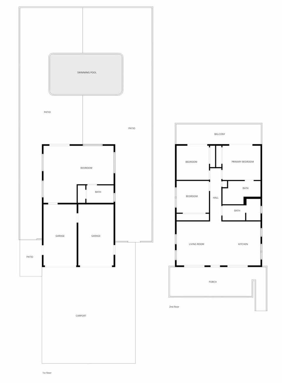 Floor plan and site plan