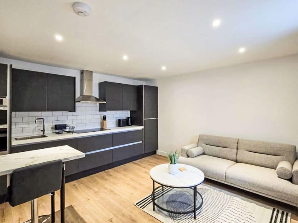 Furniture, Interior Design, Flooring, Floor, Wood, Ceiling, Room, Lighting, Apartment, Wood Flooring