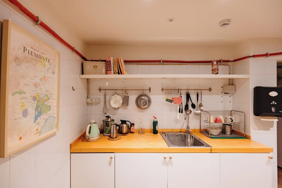Shared fridge, microwave, highchair