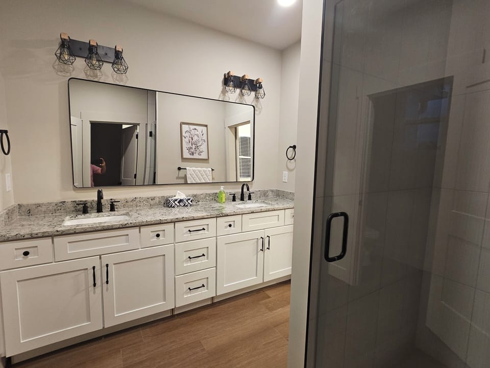 MASTER BATH WITH WALK IN SHOWER, TOILET ROOM, WALK IN CLOSET