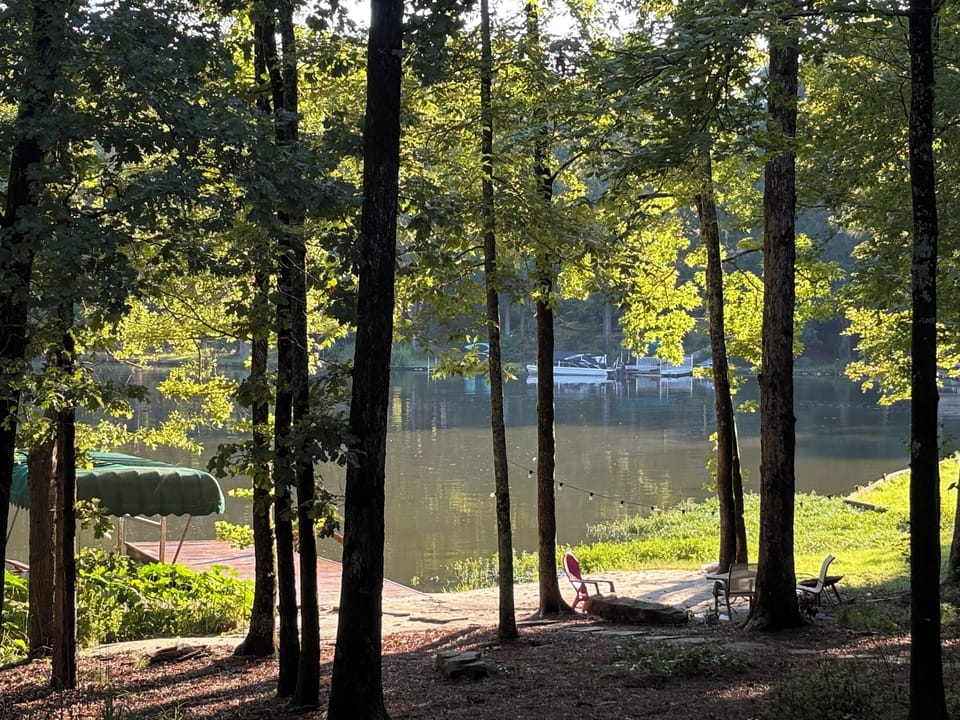 Private dock and swimming area