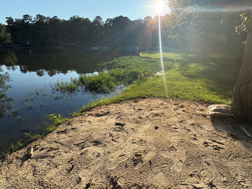 Small beach for swimming