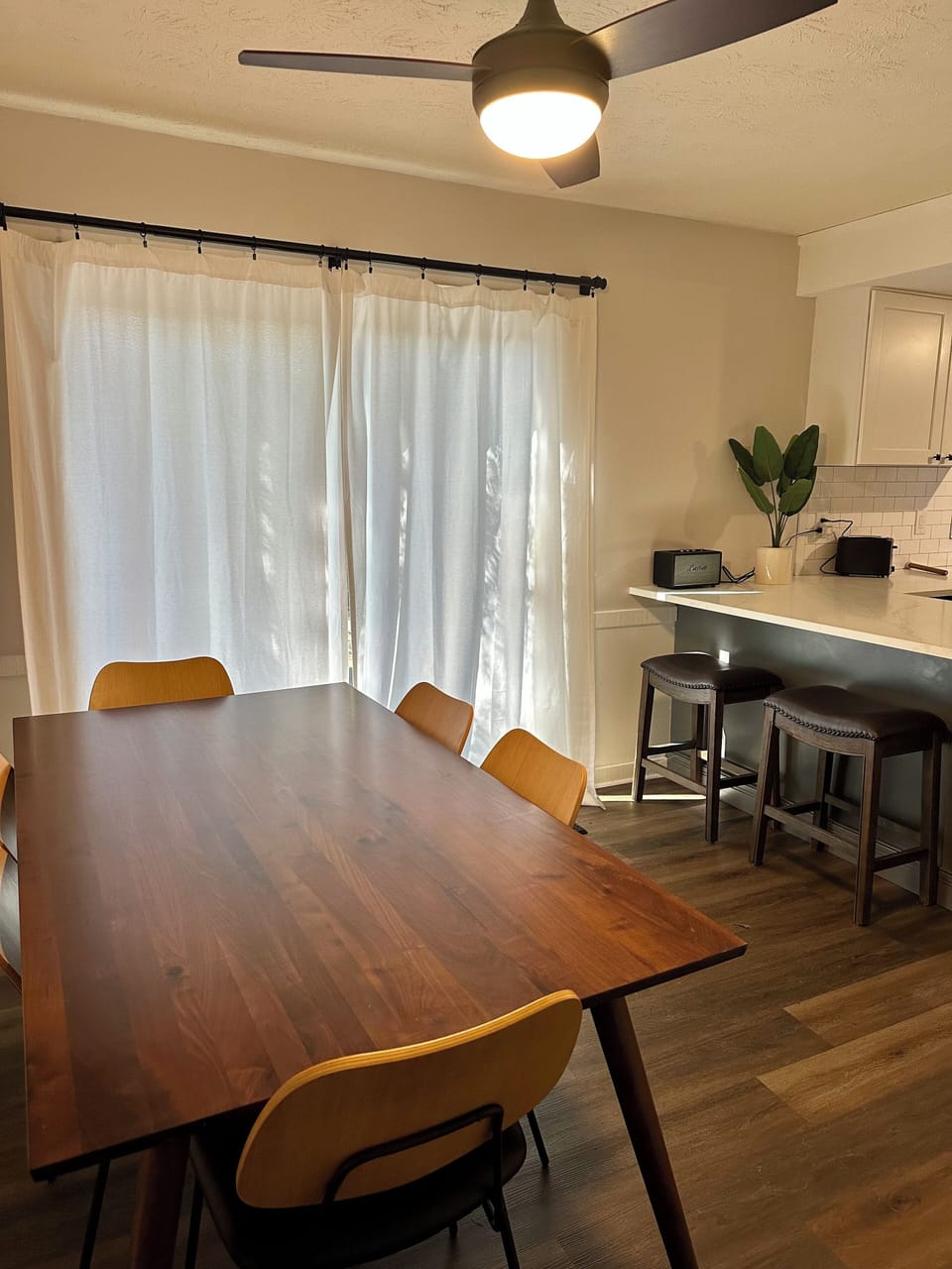 Dining room off of kitchen.