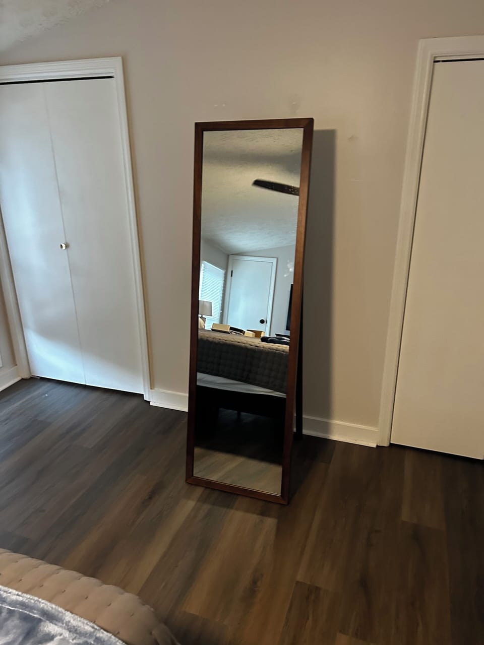 Bedroom #1, mirror and closets.