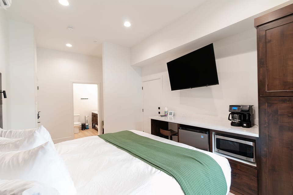 Bedroom area to Bathroom