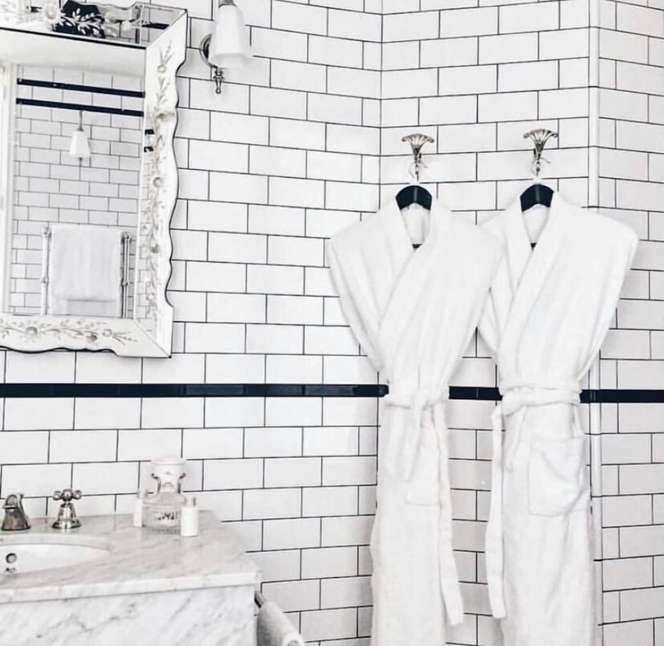 Eco-friendly toiletries, hair dryer, towels, soap