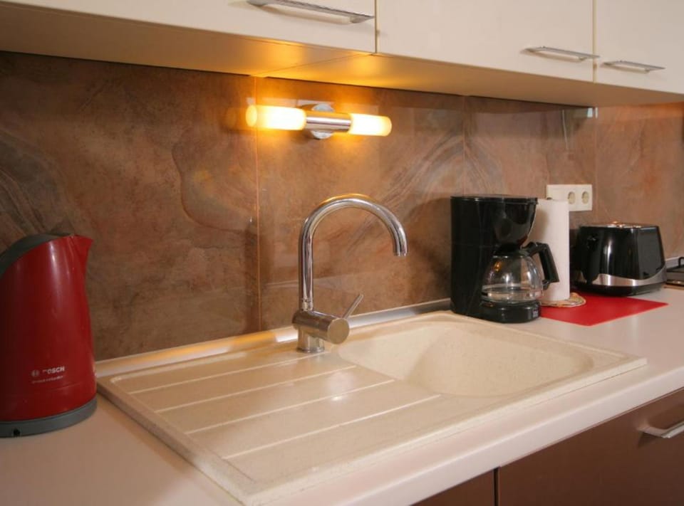 Apartment (Two Bedroom Apartment with Balcony) | Private kitchen | Fridge, cookware/dishes/utensils