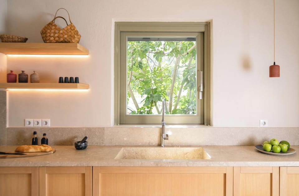 Exclusive Villa, Sea View | Private kitchen | Espresso maker, coffee/tea maker, full-size fridge, microwave