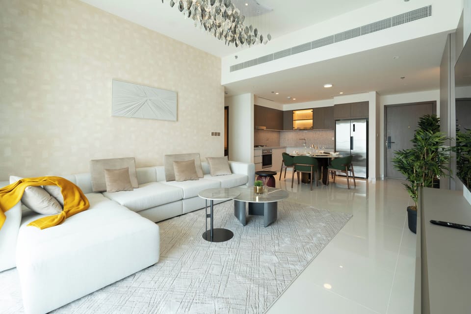 Deluxe Apartment, Balcony, Sea View | Living area | 125-cm flat-screen TV with digital channels, Netflix, streaming services