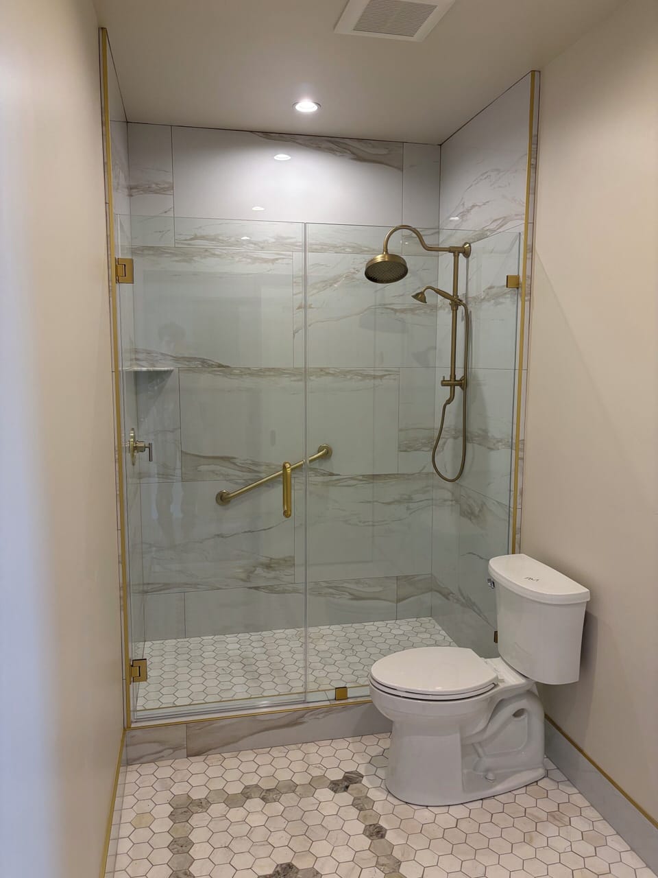 Hair dryer, slippers, towels, soap