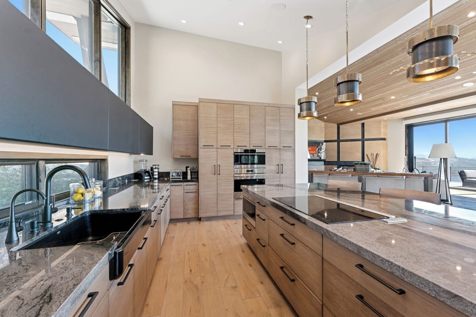 custom kitchen with gourmet appliances