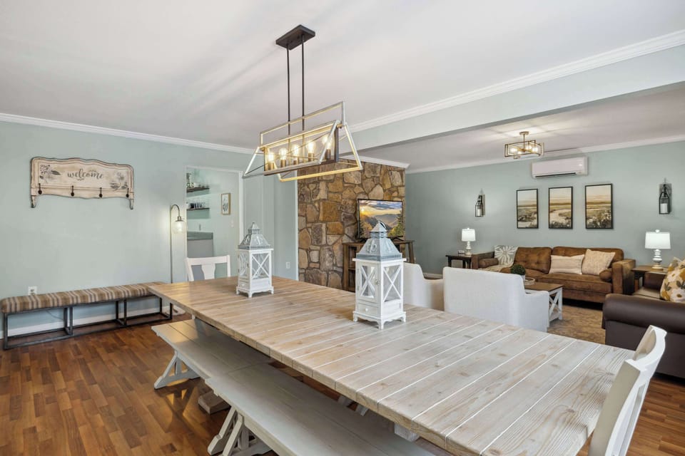 Unit A's dining area with seating for 8