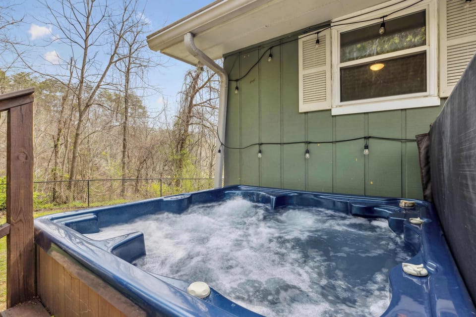 Soak your cares away in this private hot tub!