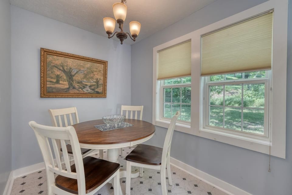 Meals taste better when shared in this space.