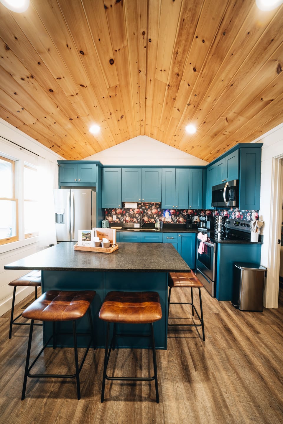 Kitchen and island