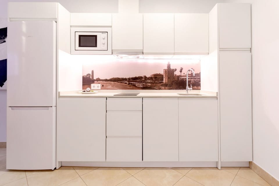 Apartment (1 Bedroom) | Private kitchen | Fridge, microwave, stovetop, dishwasher