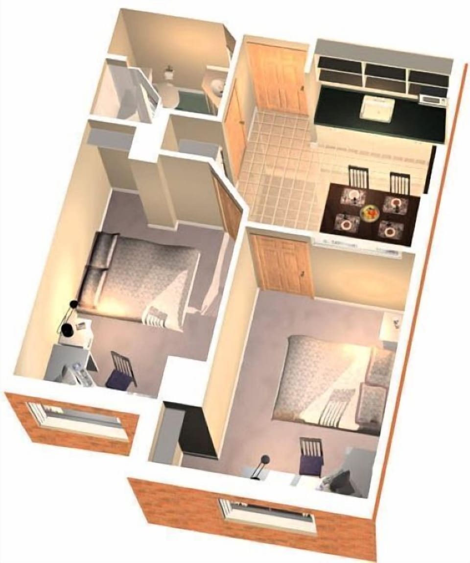 Standard Double Room, 2 Bedrooms | Floor plan