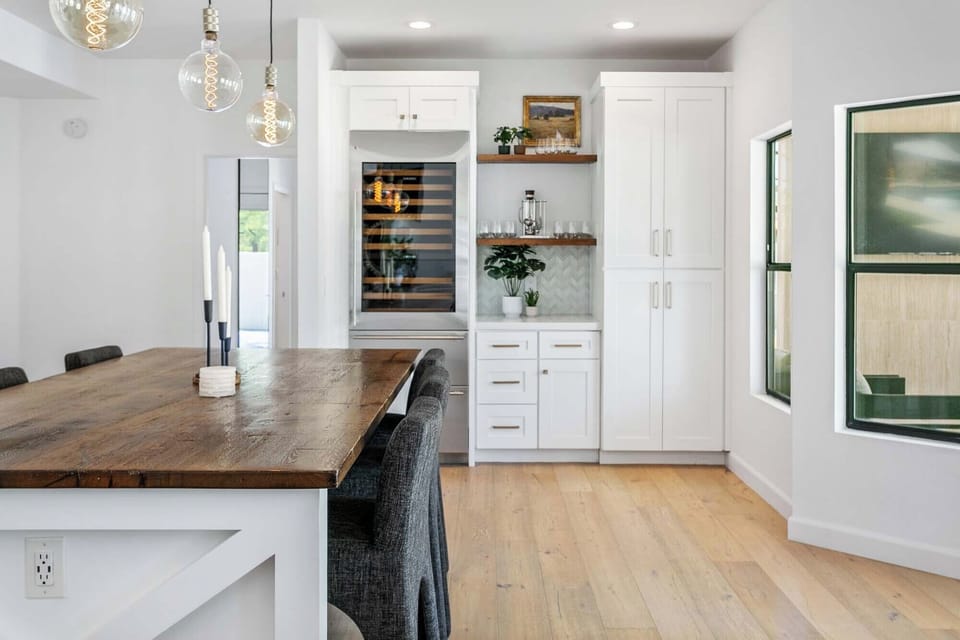Beautiful kitchen with a beverage station