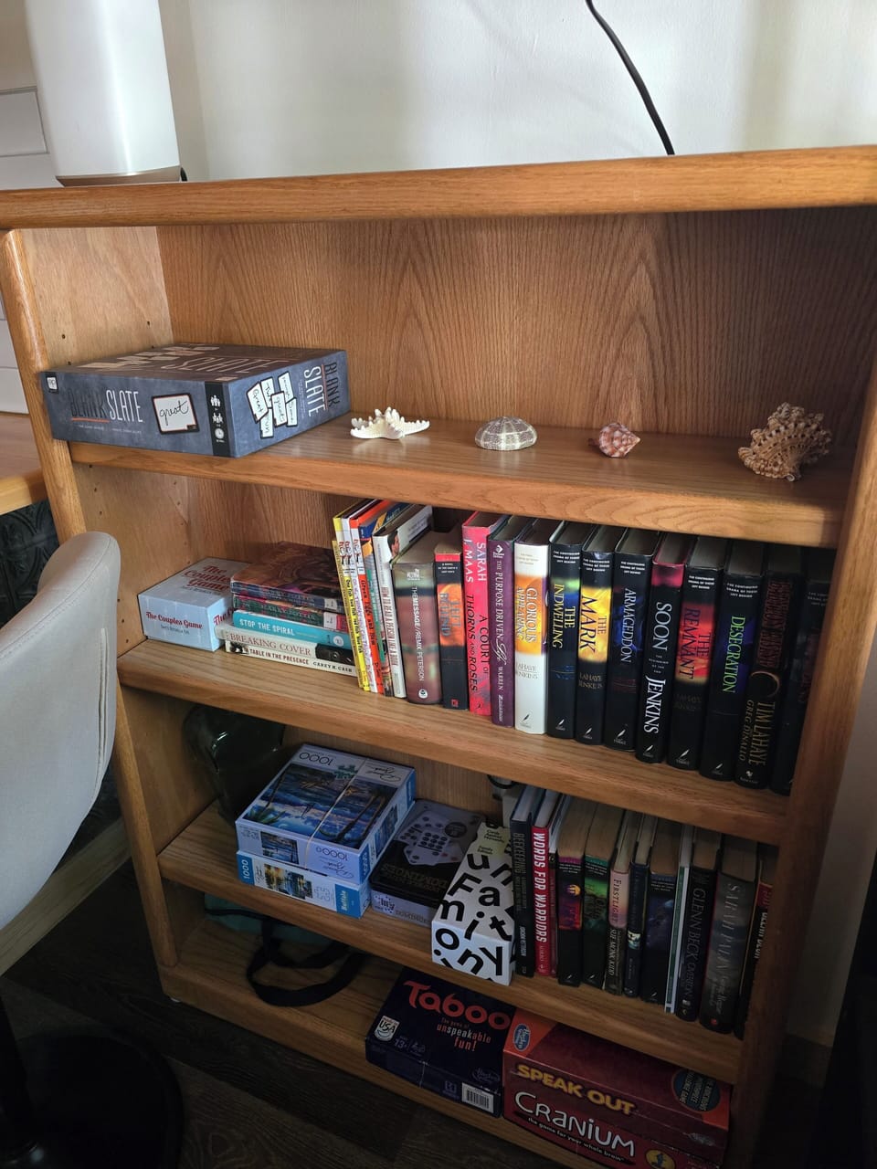 Take or leave a book or game. These have all been donated over time. 
