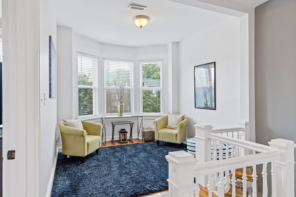 Upstairs reading area