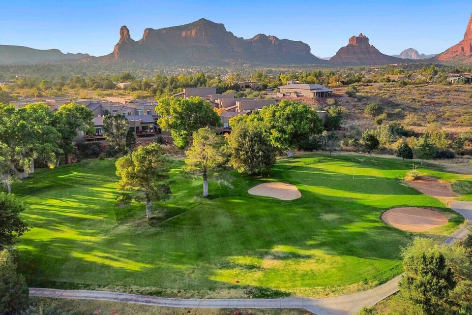 Beautiful golf course with a view in the country club
