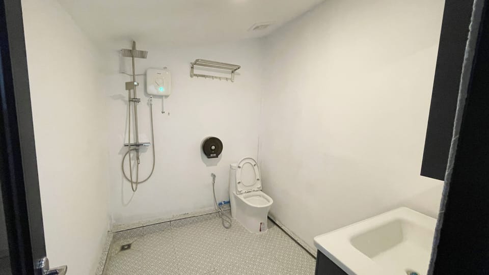 Designer toiletries, hair dryer, bathrobes, towels