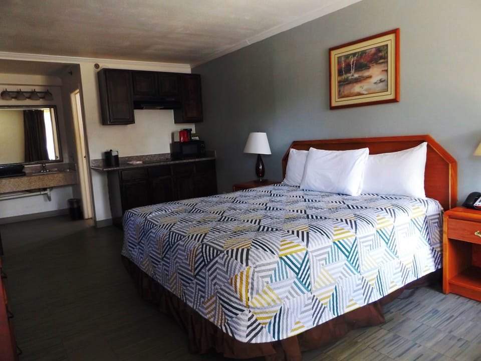 Premium bedding, pillowtop beds, blackout drapes, iron/ironing board