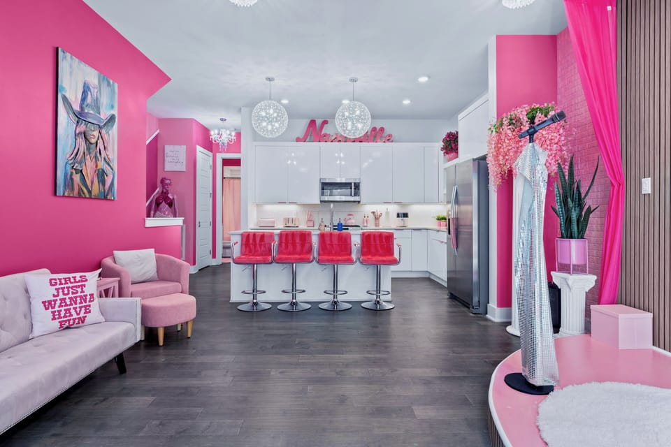 Welcome to Nashville's pinkest bachelorette paradise — all glam, all the time.