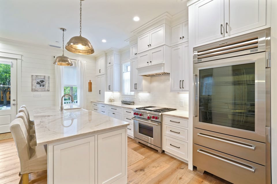 CENTER ISLAND VIEW TO COMMERCIAL SUB ZERO FRIDGE