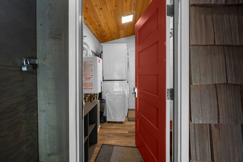 
Refresh your gear for tomorrow's adventures! A convenient laundry room with a washer and dryer is available for your use.