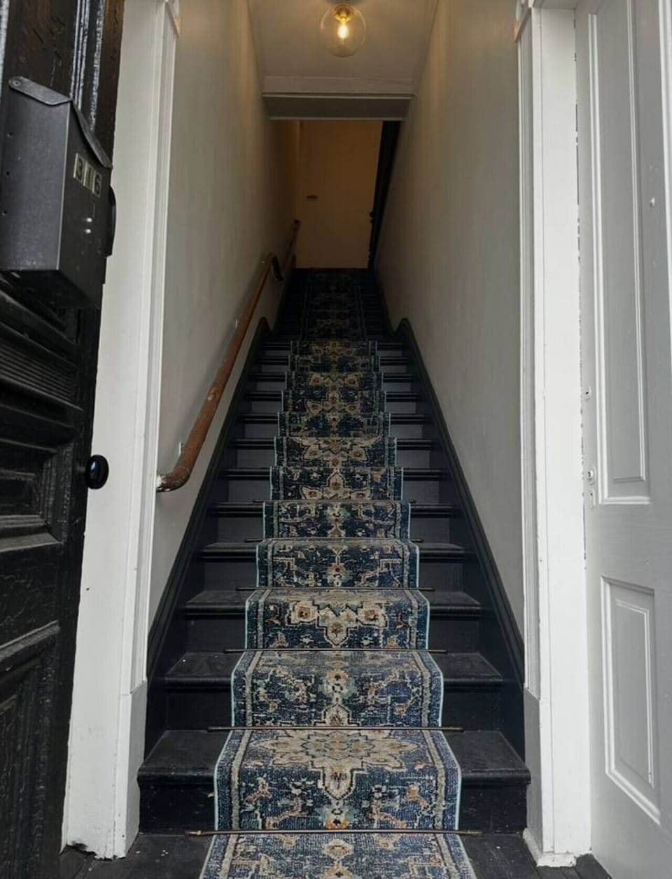 Stairwell up to apartments from the street