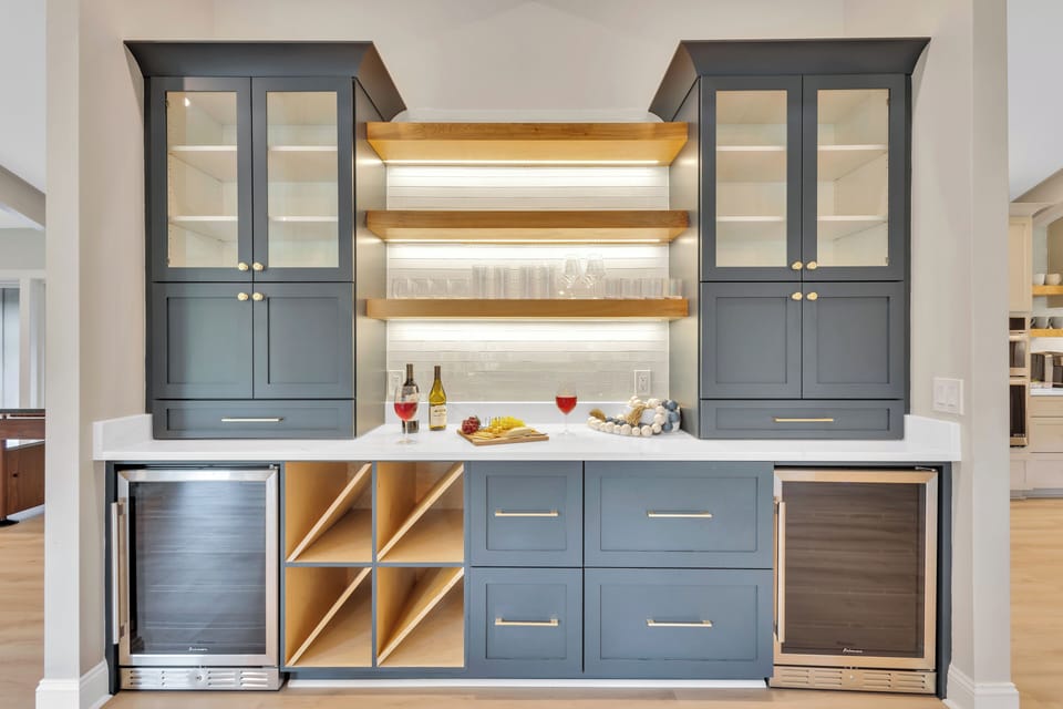 Stylish dry bar for effortless entertaining