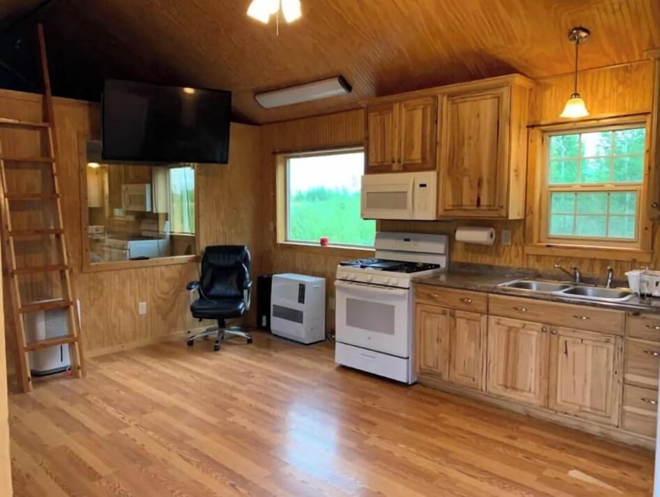 Secluded Cabin, Private Airstrip | Private kitchen | Coffee/tea maker