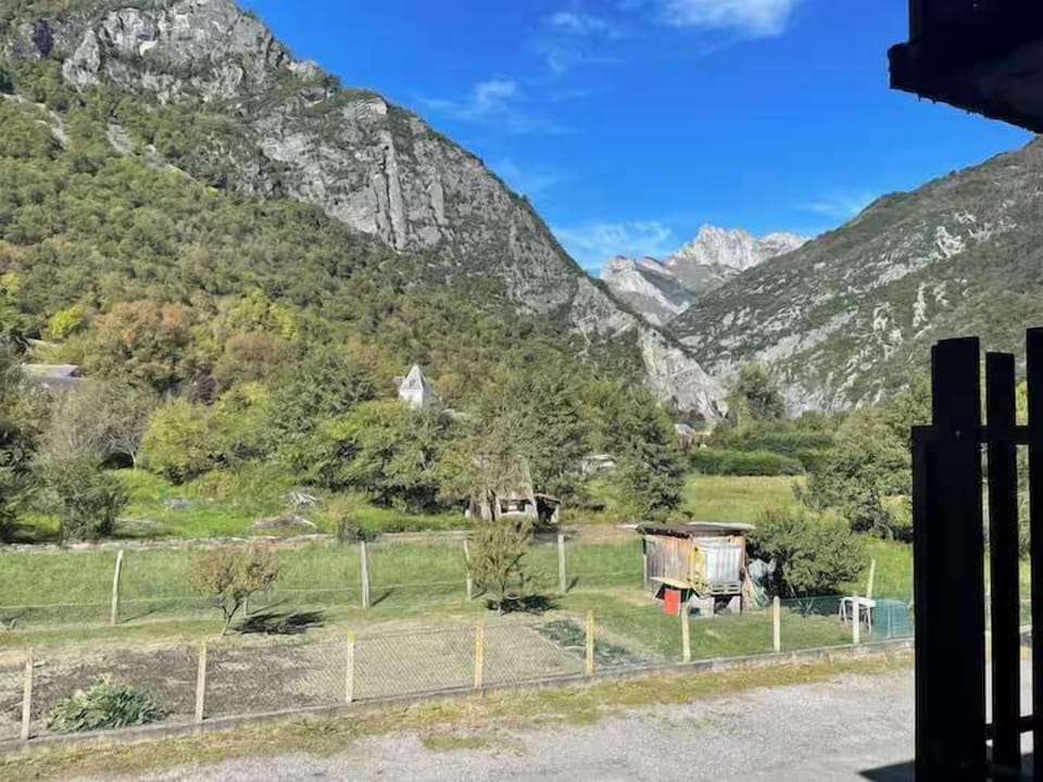 View of Pic du Gar mountain from the kitchen window and balcony