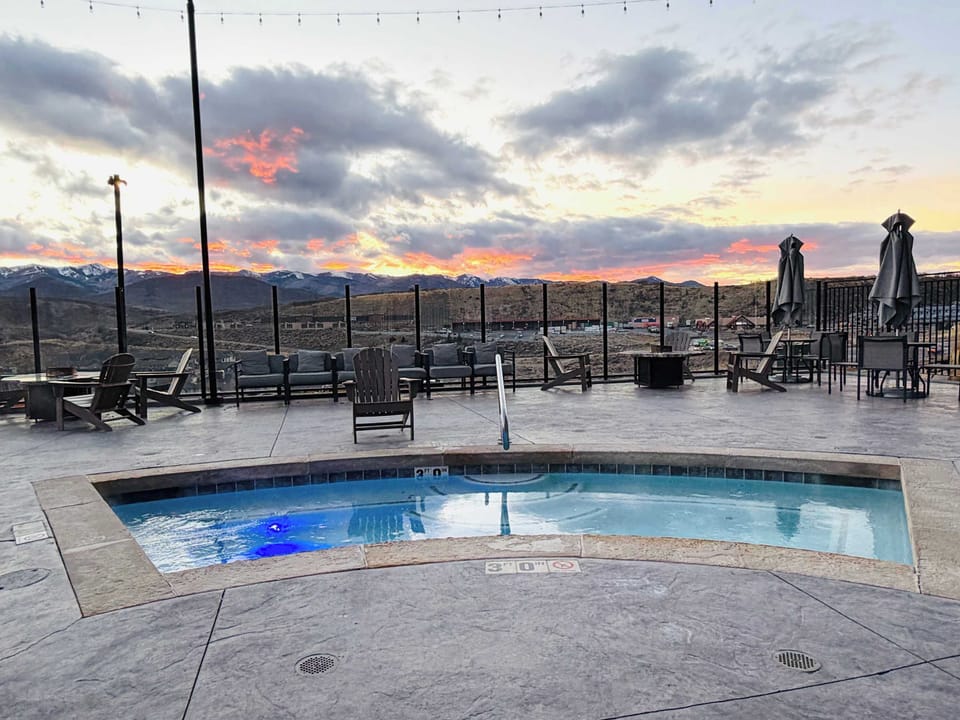 Large year-round hot tub